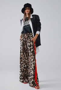 Leopard Straight Pants