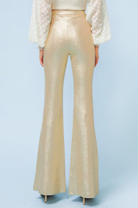 Gold Faux Leather Pants