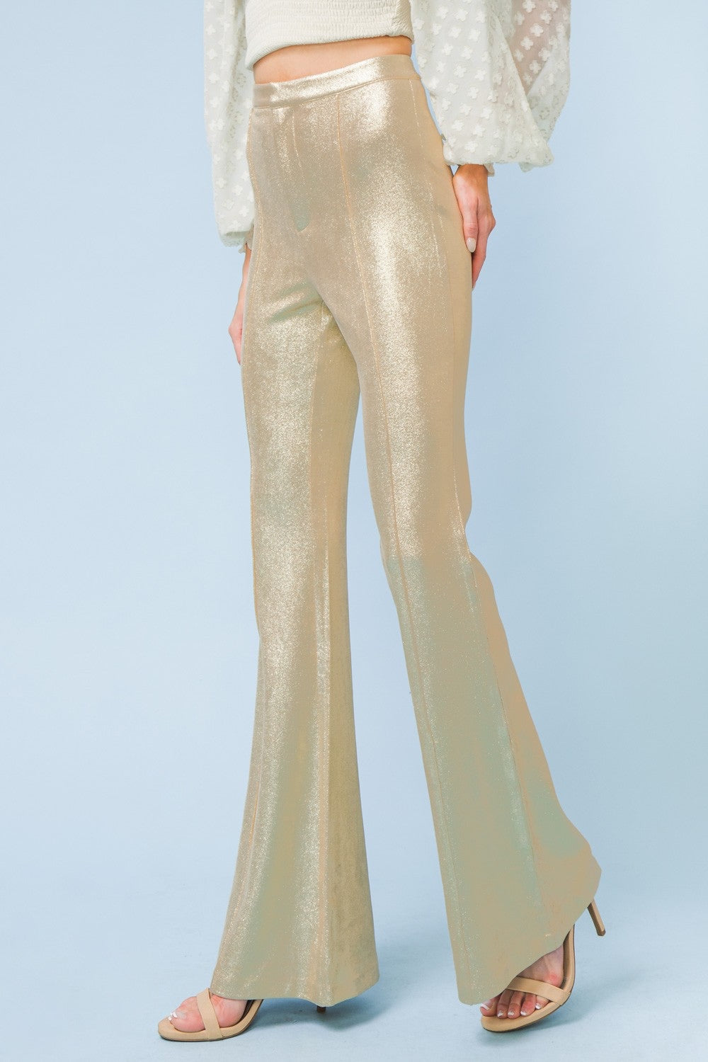 Gold Faux Leather Pants