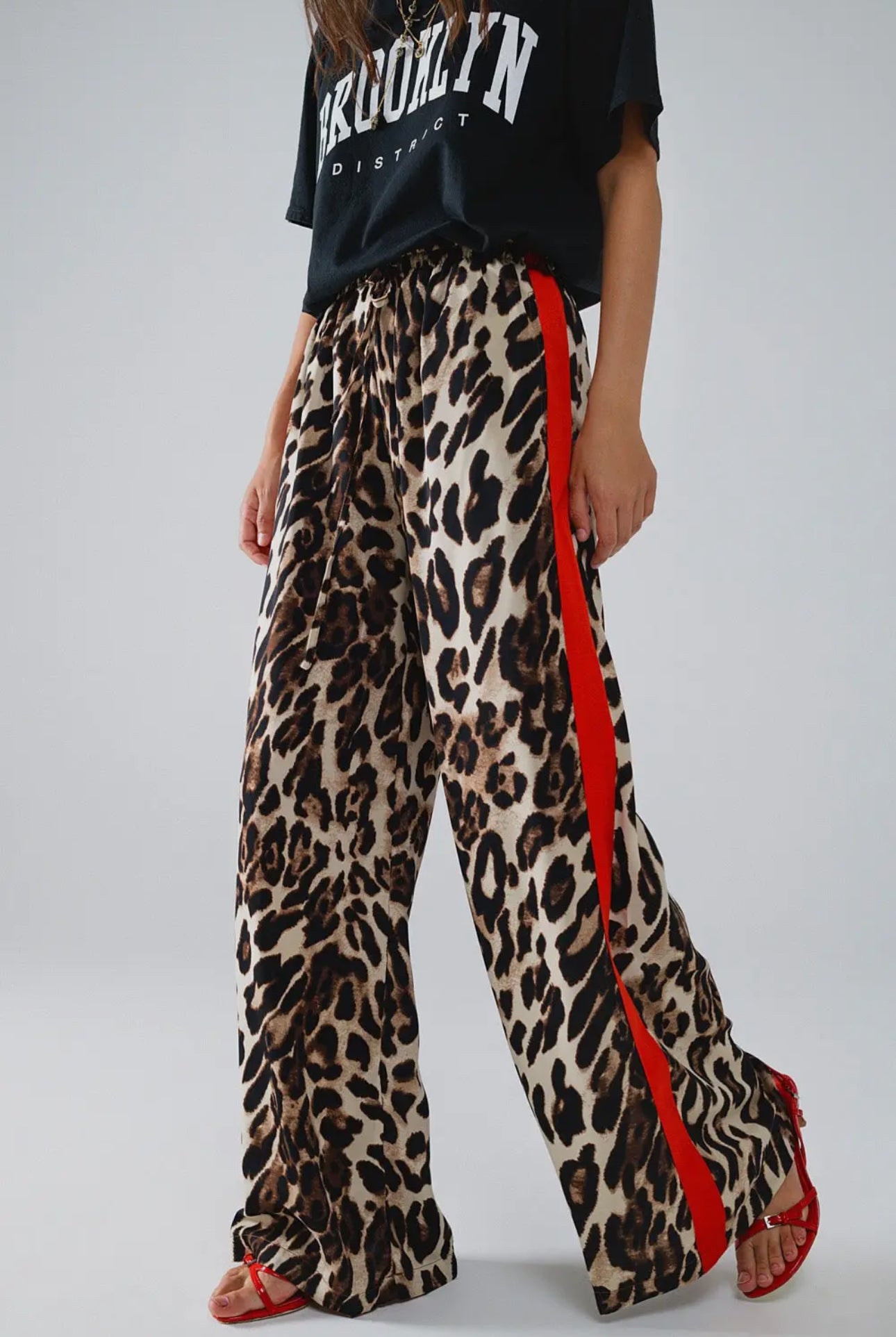 Leopard Straight Pants