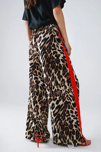 Leopard Straight Pants