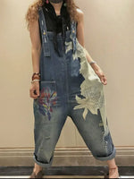 Load image into Gallery viewer, Luxury Denim Bleached Overall Jumpsuit
