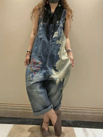 Load image into Gallery viewer, Luxury Denim Bleached Overall Jumpsuit
