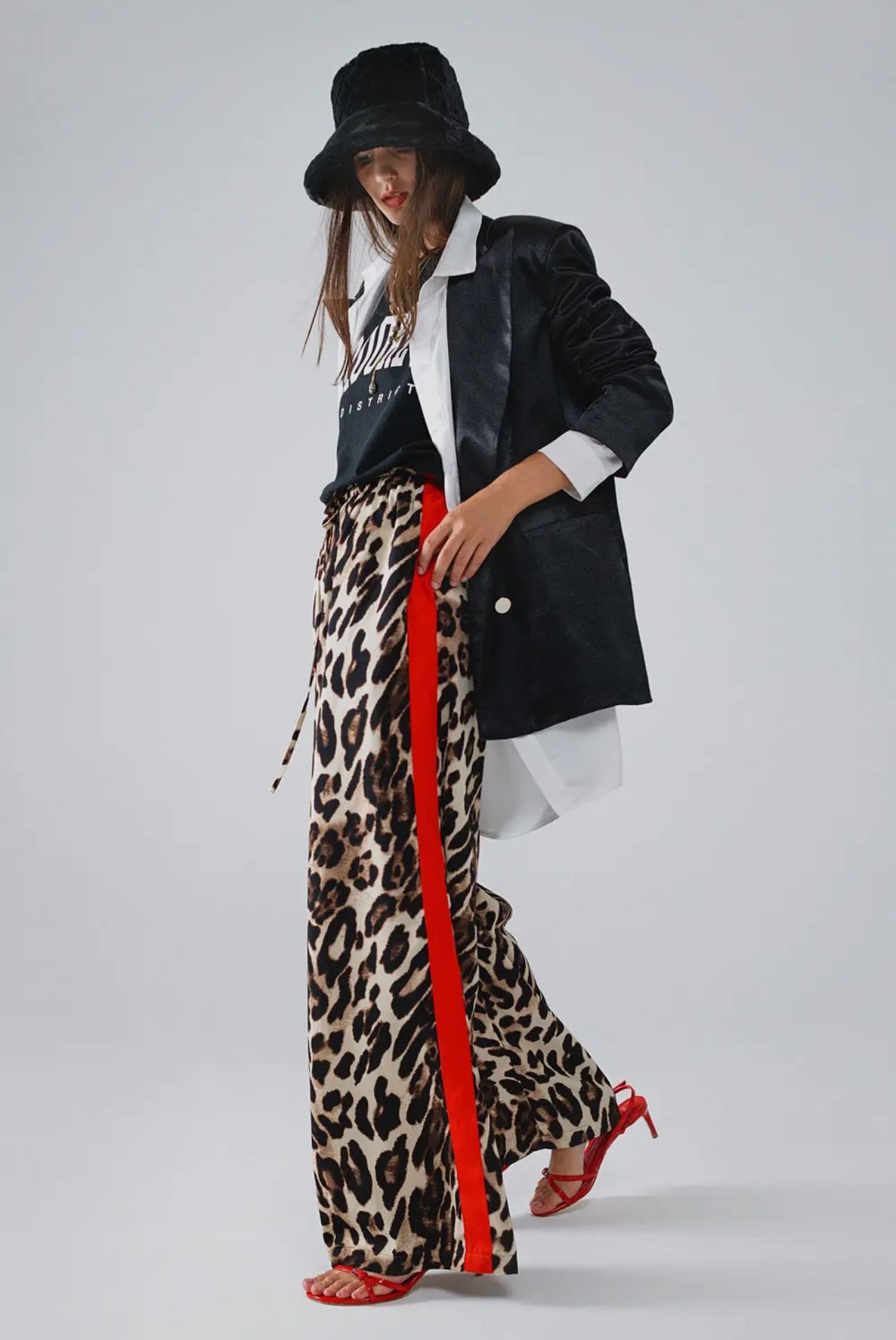 Leopard Straight Pants