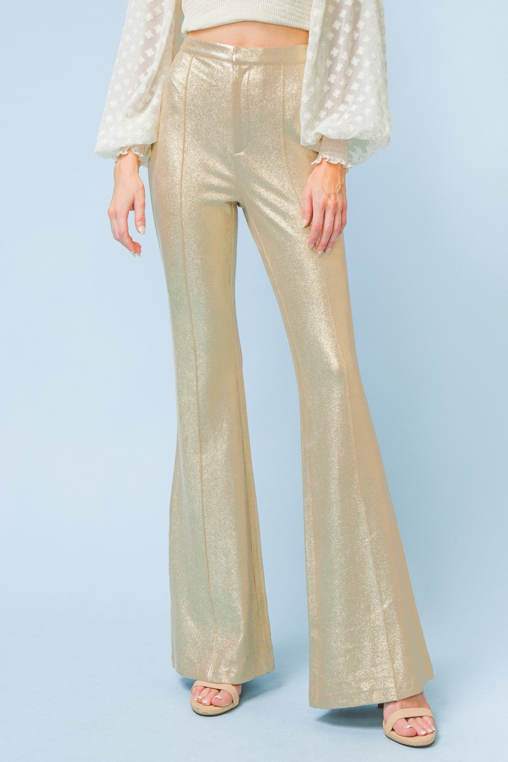 Gold Faux Leather Pants