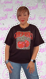 Load image into Gallery viewer, Square Animal Cherry Print Oversize Tee
