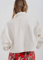 Load image into Gallery viewer, Rhinestone White Denim Jacket
