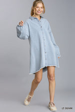 Load image into Gallery viewer, Long Sleeve Denim Dress
