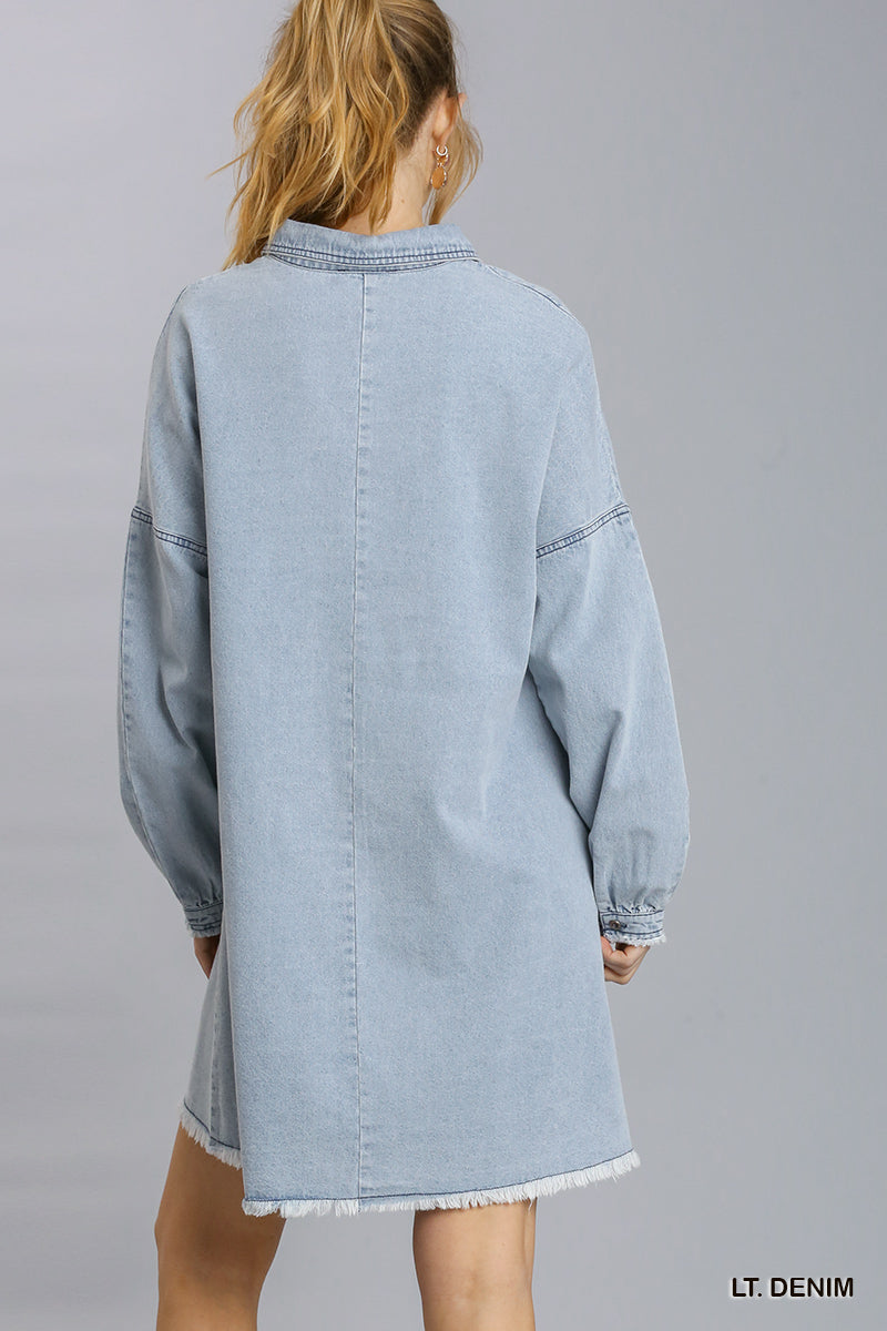 Long Sleeve Denim Dress