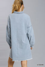 Load image into Gallery viewer, Long Sleeve Denim Dress
