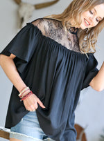 Load image into Gallery viewer, Lace Detail Blouse Top

