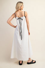 Load image into Gallery viewer, Linen Midi Dress with Spaghetti Straps
