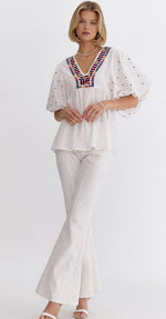 Load image into Gallery viewer, Short Sleeve Peplum Top
