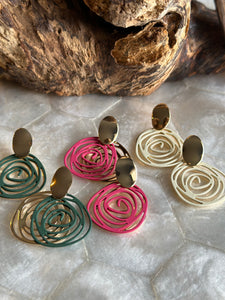 Swirl Round Drop Earrings