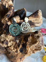 Load image into Gallery viewer, Swirl Round Drop Earrings
