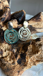 Load image into Gallery viewer, Swirl Round Drop Earrings
