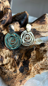 Swirl Round Drop Earrings