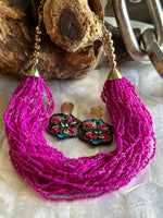 Load image into Gallery viewer, Beaded Layered Necklace &amp; Earrings
