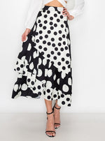 Load image into Gallery viewer, Multi Polka Dot Maxi Skirt
