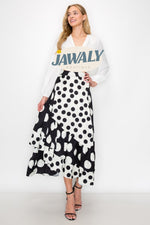 Load image into Gallery viewer, Multi Polka Dot Maxi Skirt
