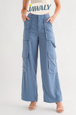 Load image into Gallery viewer, Blue Cargo Pants
