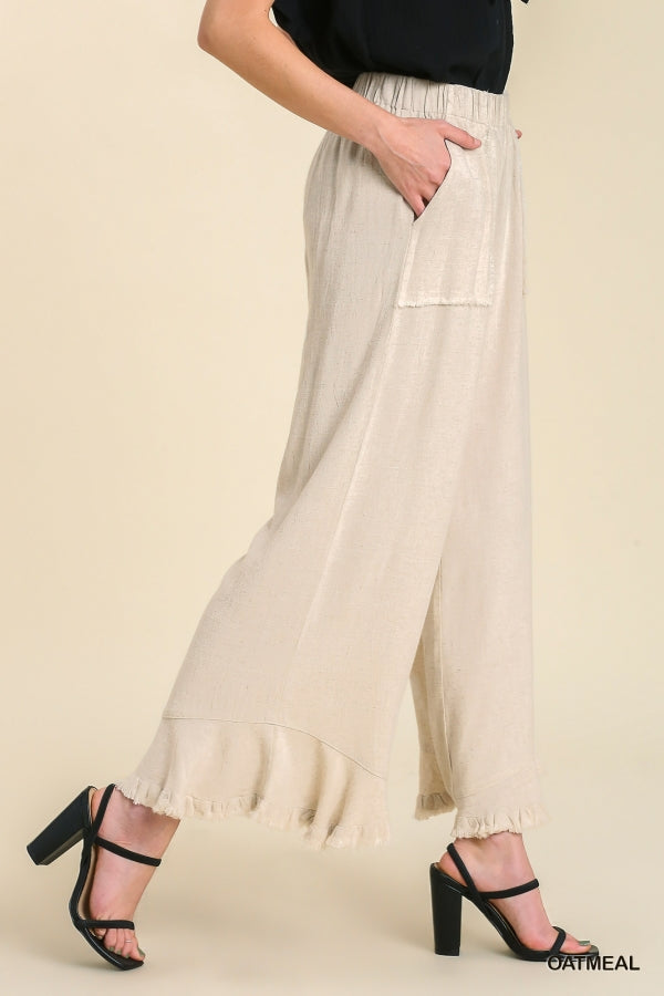 Linen Pants with Elastic Waist