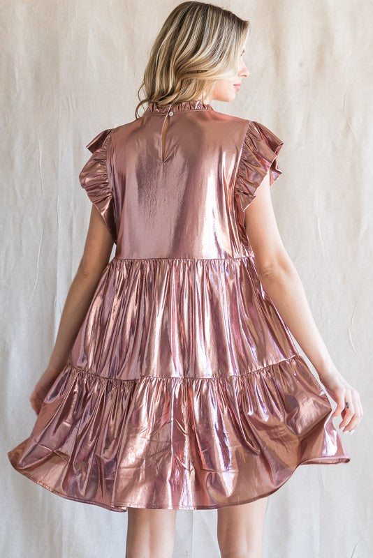 Metallic Rose Gold Dress