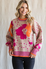 Load image into Gallery viewer, Mixed Print Sweater
