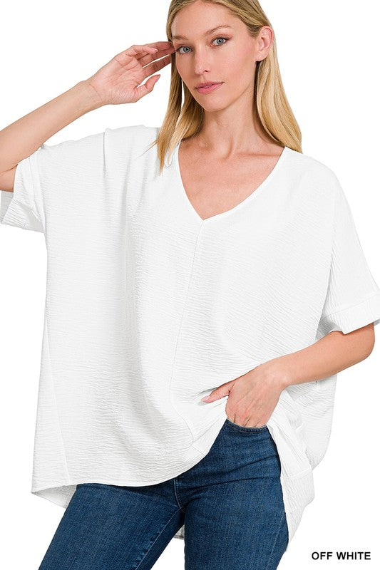 V-Neck Short Sleeve Top