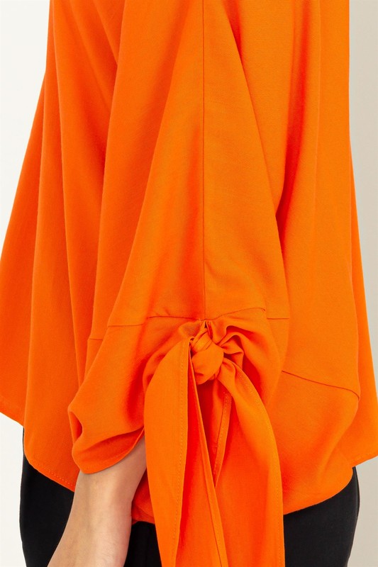 Orange Loose Fit Blouse