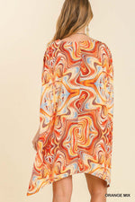 Load image into Gallery viewer, Abstract Swirl Print Satin Tunic
