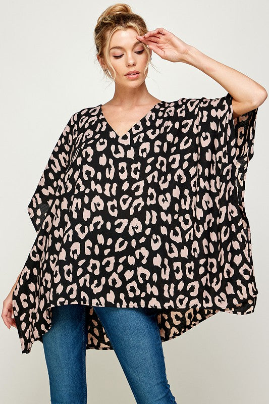 Leopard Print Oversized Top