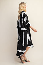 Load image into Gallery viewer, Printed Button Down Midi Shirt Dress
