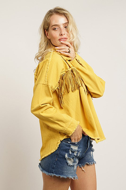 Front Fringe Western Style Jacket