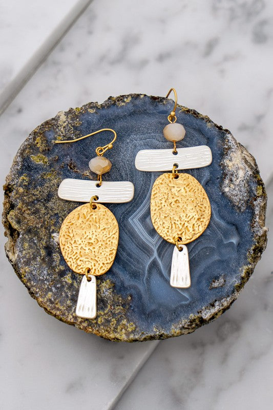 Textured Drop Earrings