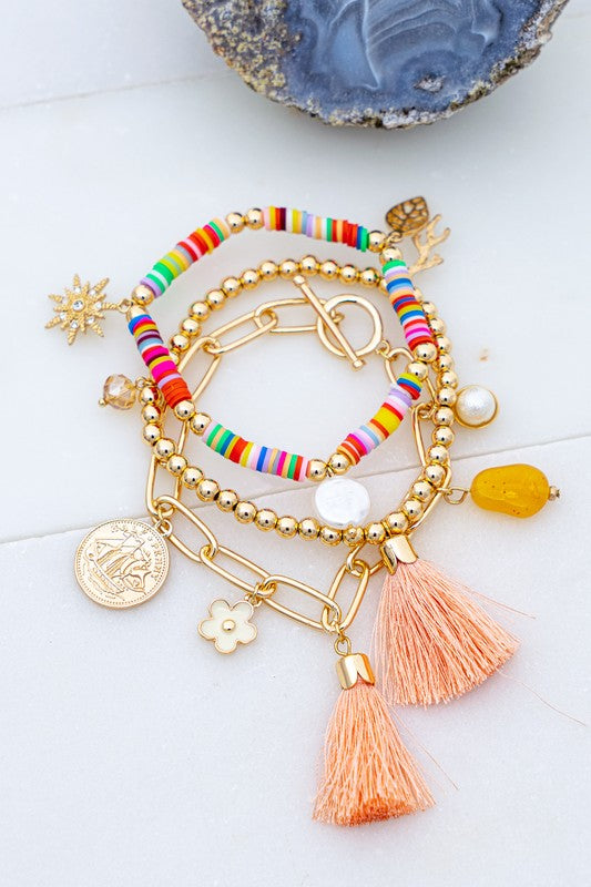 Bracelet set with charms