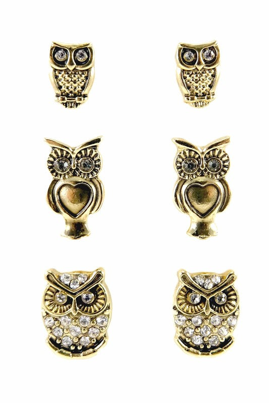 Owl Earring Set