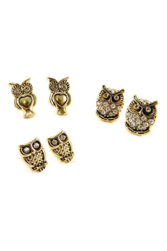 Owl Earring Set