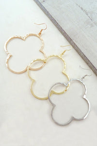 Clover Shaped Hoop Earring