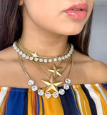 Load image into Gallery viewer, TOVA Brazil 3 Star Gold Necklace
