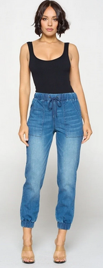 Load image into Gallery viewer, Denim Jogger Pants
