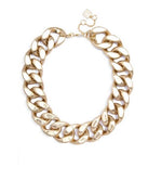 Load image into Gallery viewer, Burnished Large Curb Chain Collar Necklace
