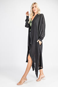 Drop Sleeves Long Cardigan