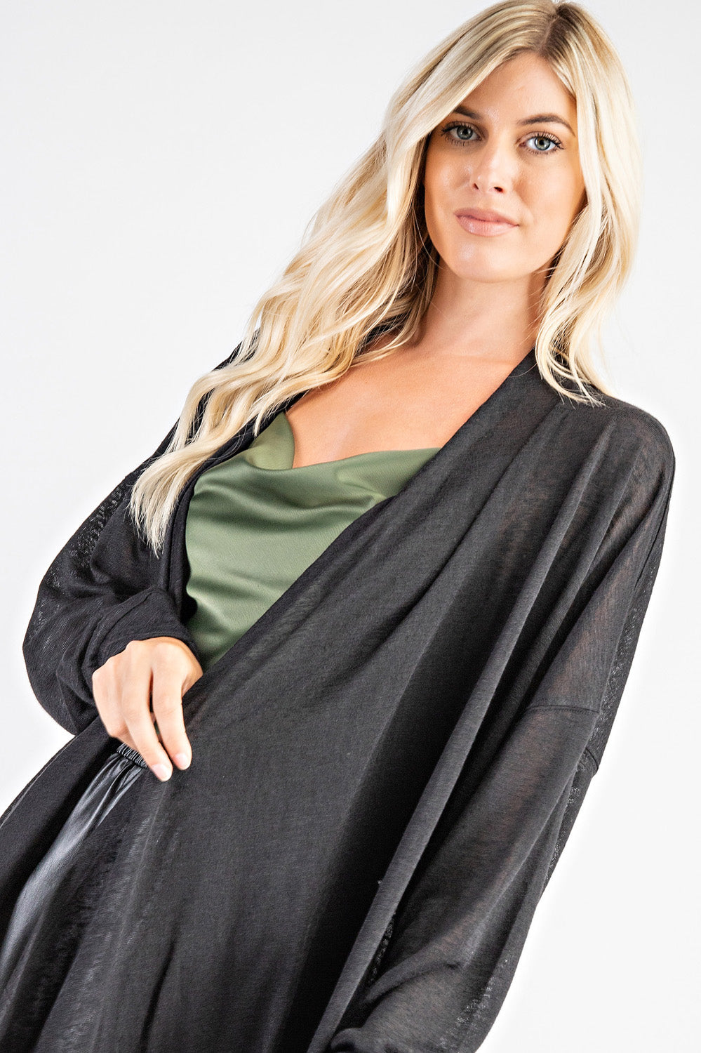 Drop Sleeves Long Cardigan