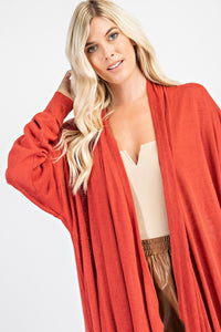 Drop Sleeves Long Cardigan