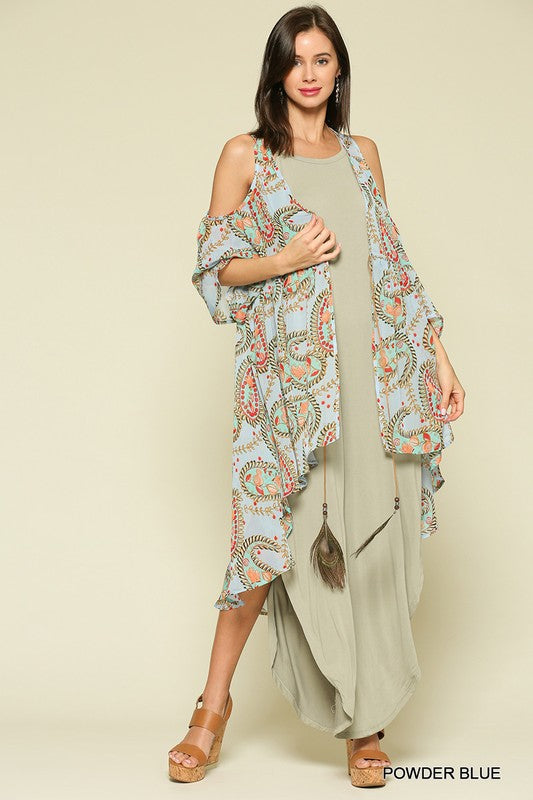 Cold Shoulder Duster Tunic