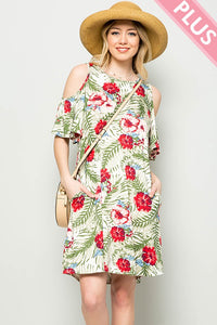 Sweet floral print stylish dress