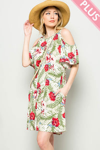 Sweet floral print stylish dress