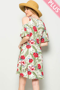 Sweet floral print stylish dress