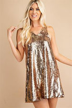 Load image into Gallery viewer, V-Neck Sequin Dresses
